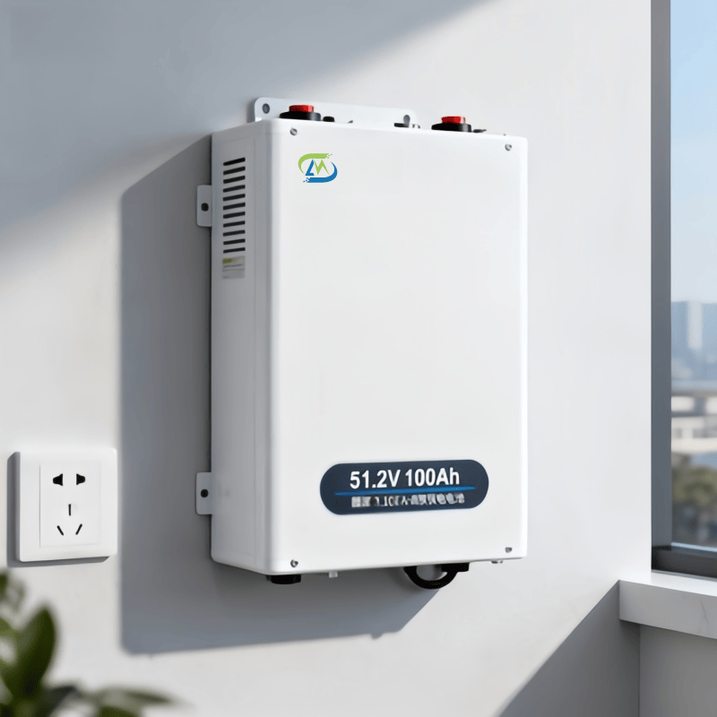 Wall-Mounted 51.2V 100Ah Lithium-Ion Battery
